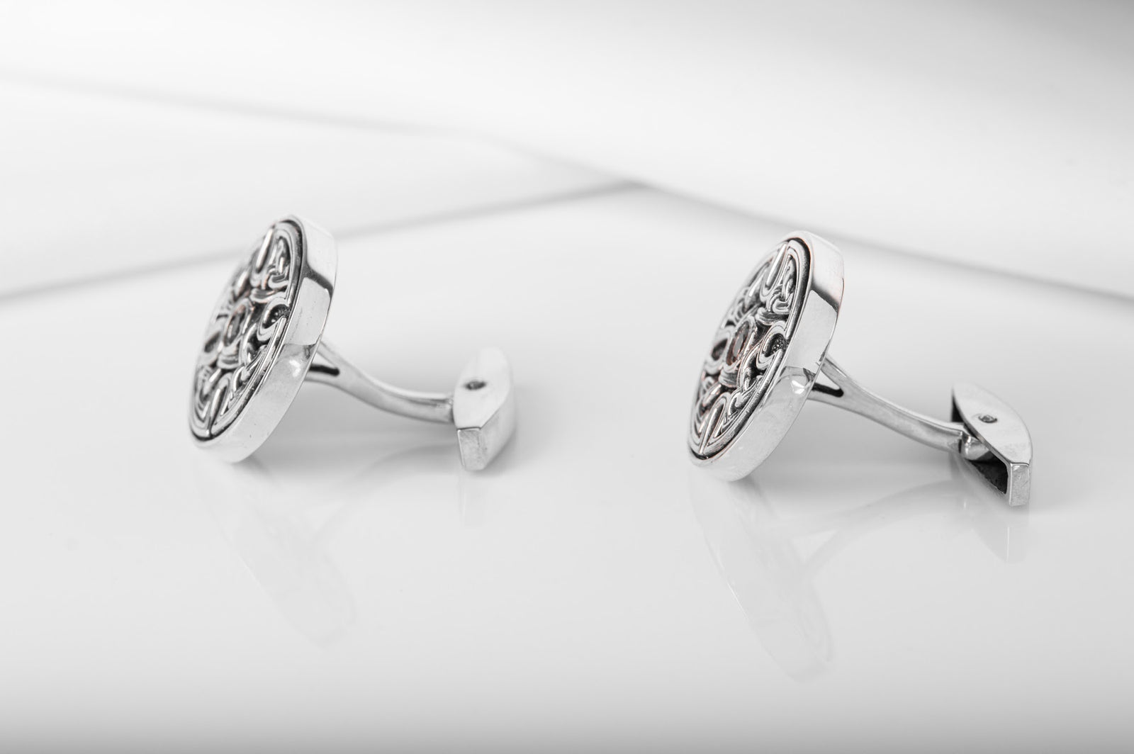 Boutons de manchette Viking Hravn — Argent 925