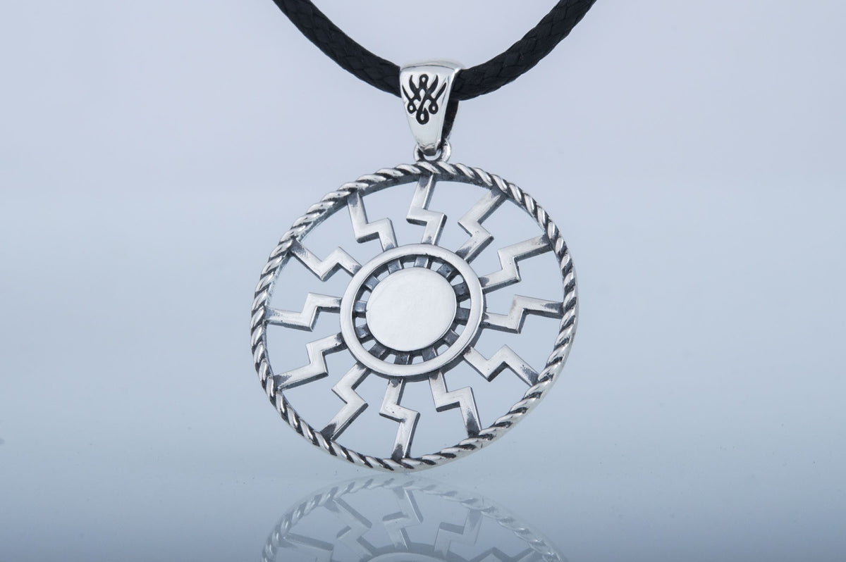 Pendentif Soleil Noir Petit Modèle — Argent 925