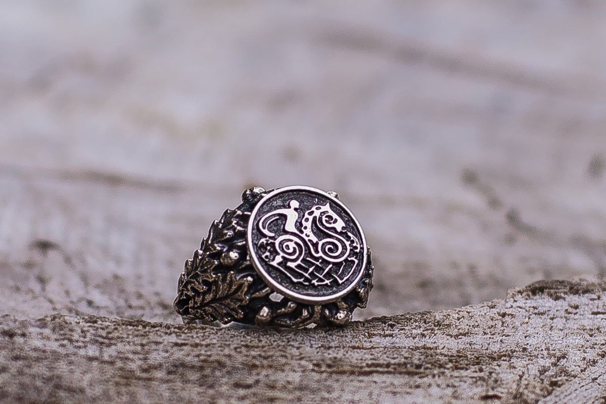 Bague Viking Chêne — Argent 925