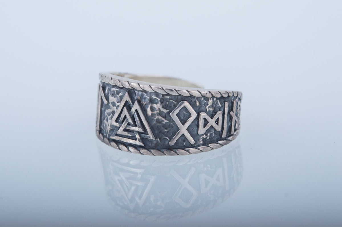 Bague Salut à Odin et Valknut — Argent 925