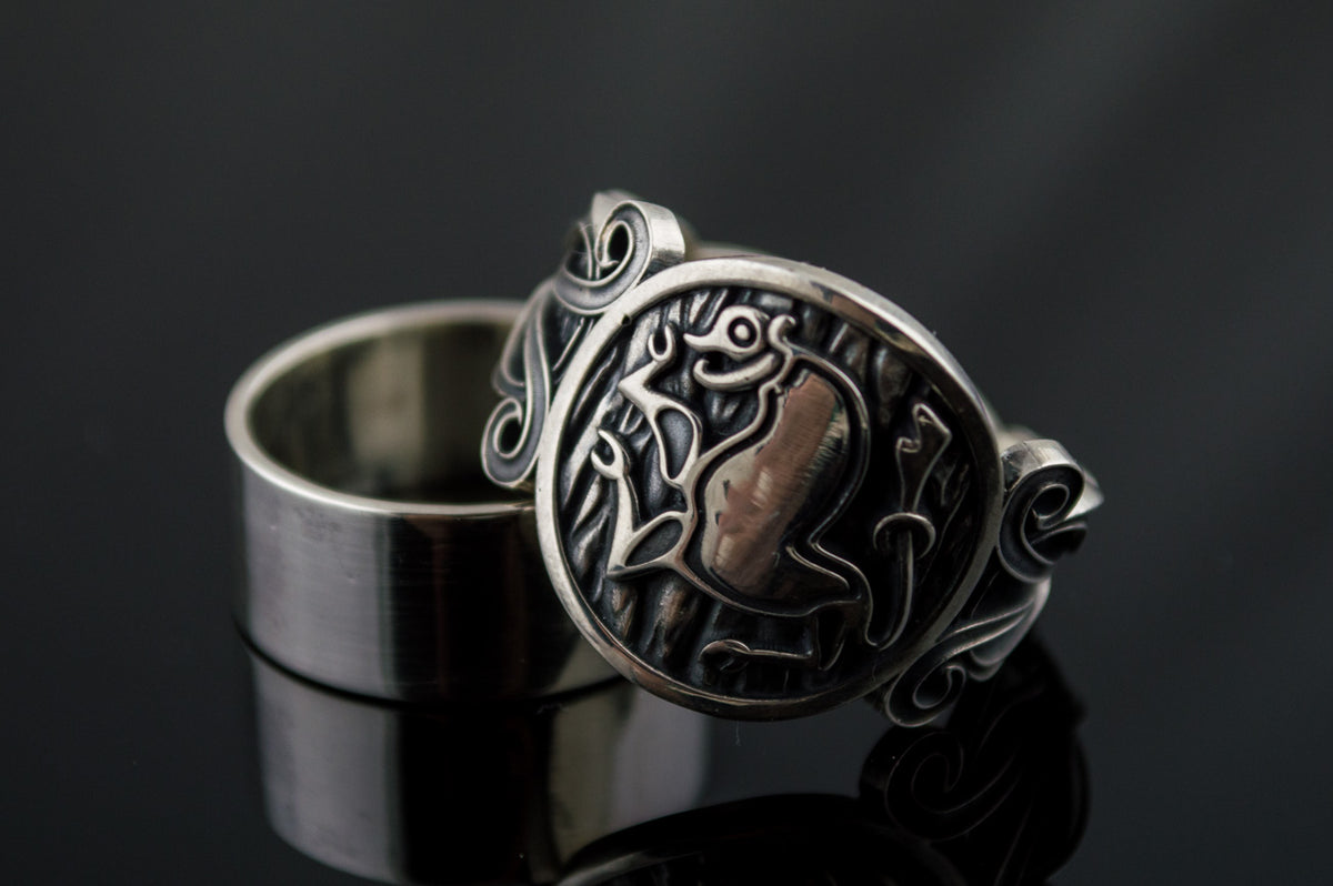 Bague Chevalière Viking Einar — Argent 925