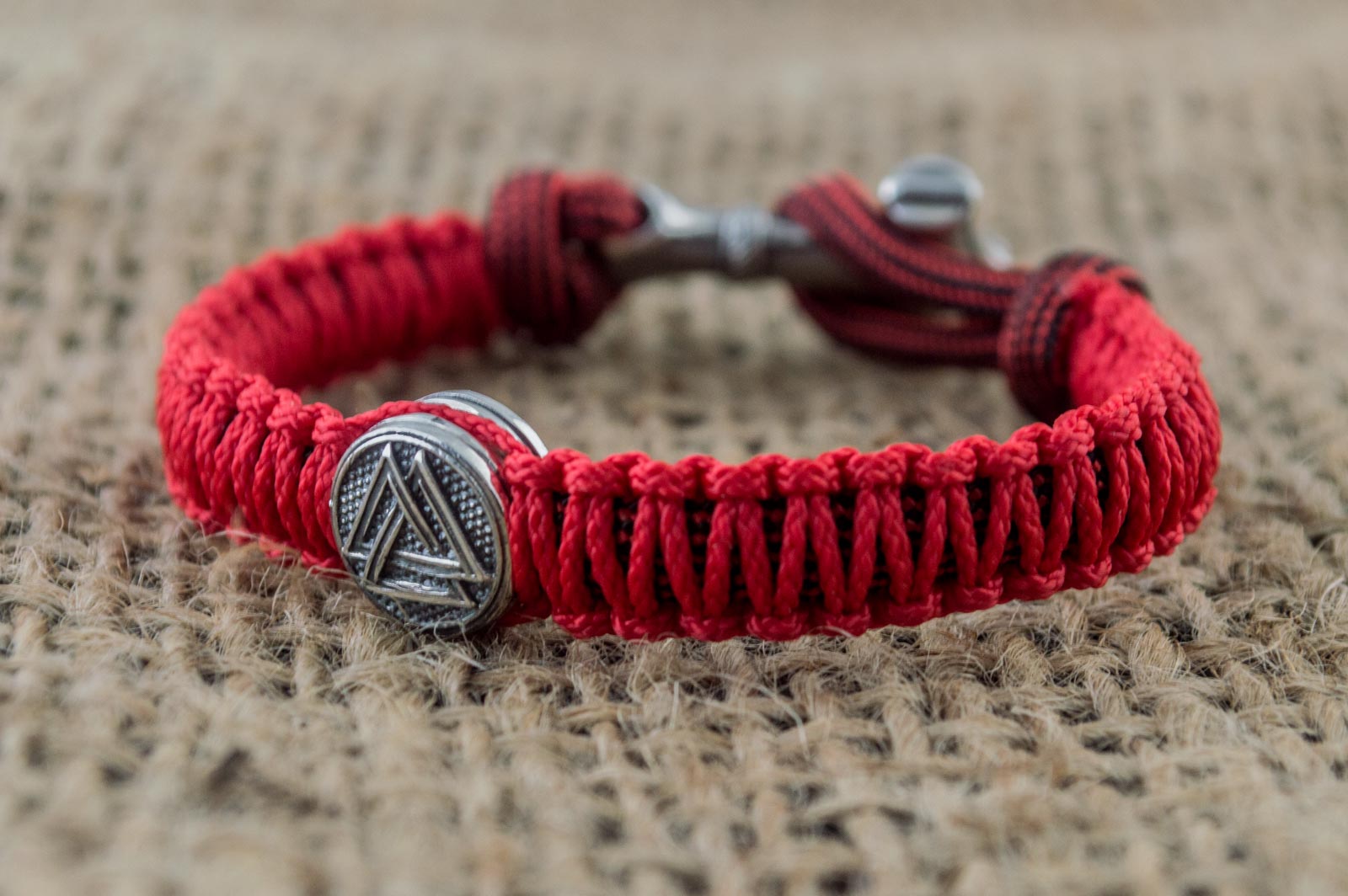Bracelet Paracorde Marteau de Thor Knut — Argent 925