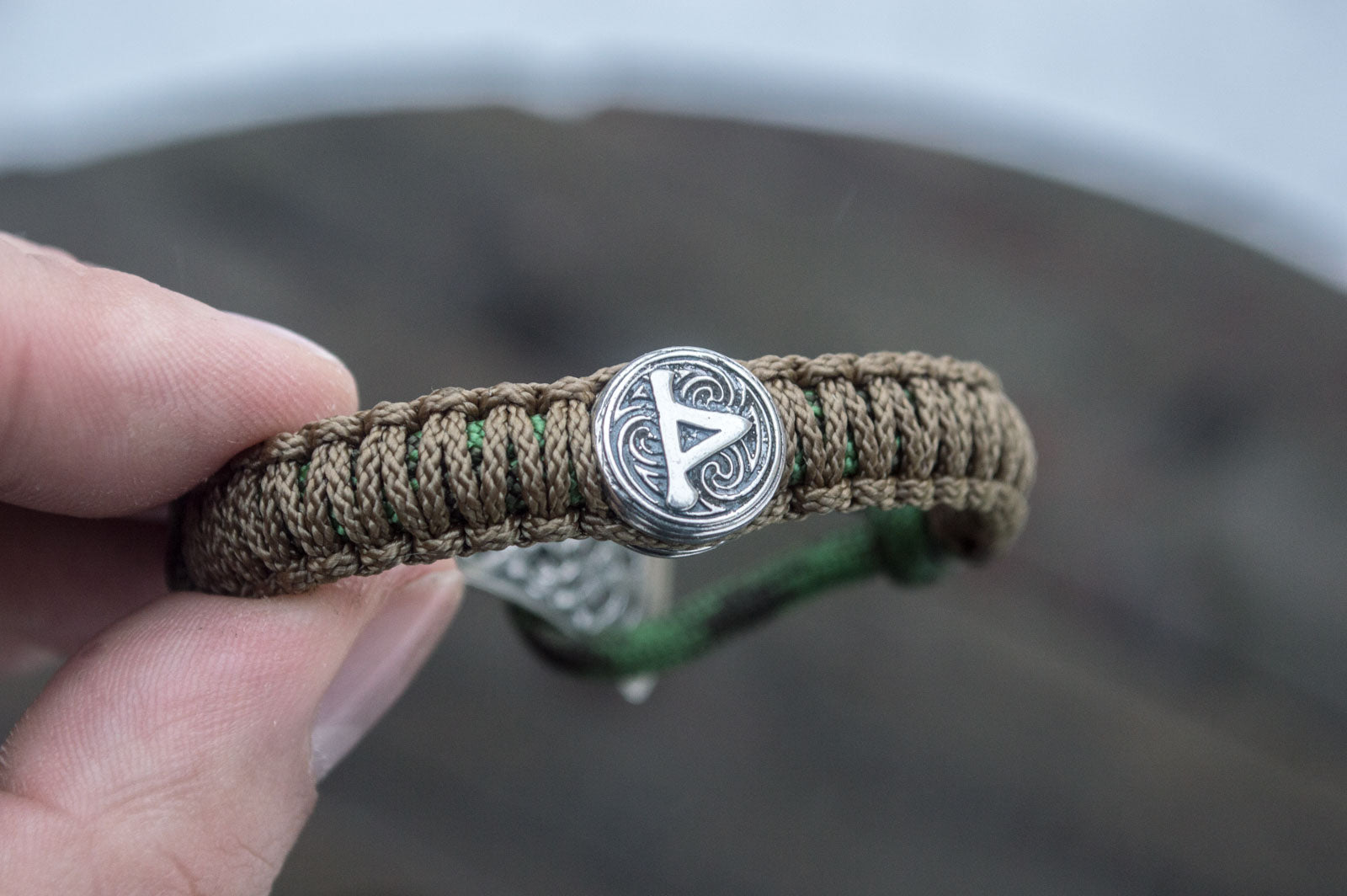 Bracelet Paracorde Médaillon Ulf — Argent 925