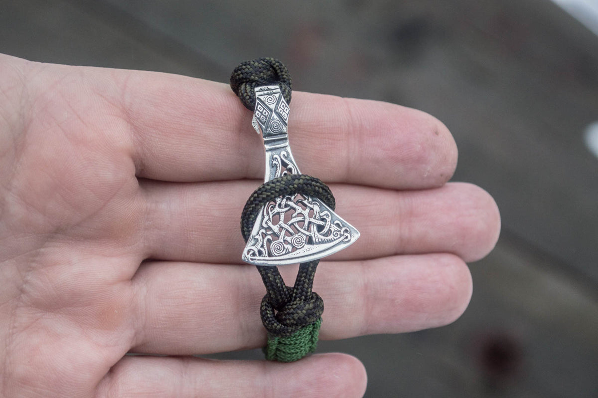 Bracelet Paracorde Médaillon Leif — Argent 925