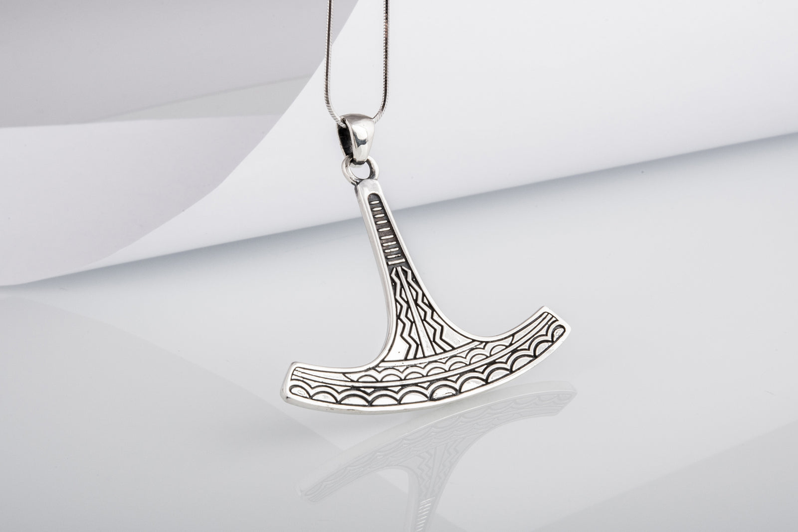 Pendentif Marteau de Thor et Mjölnir Sigrid — Argent 925