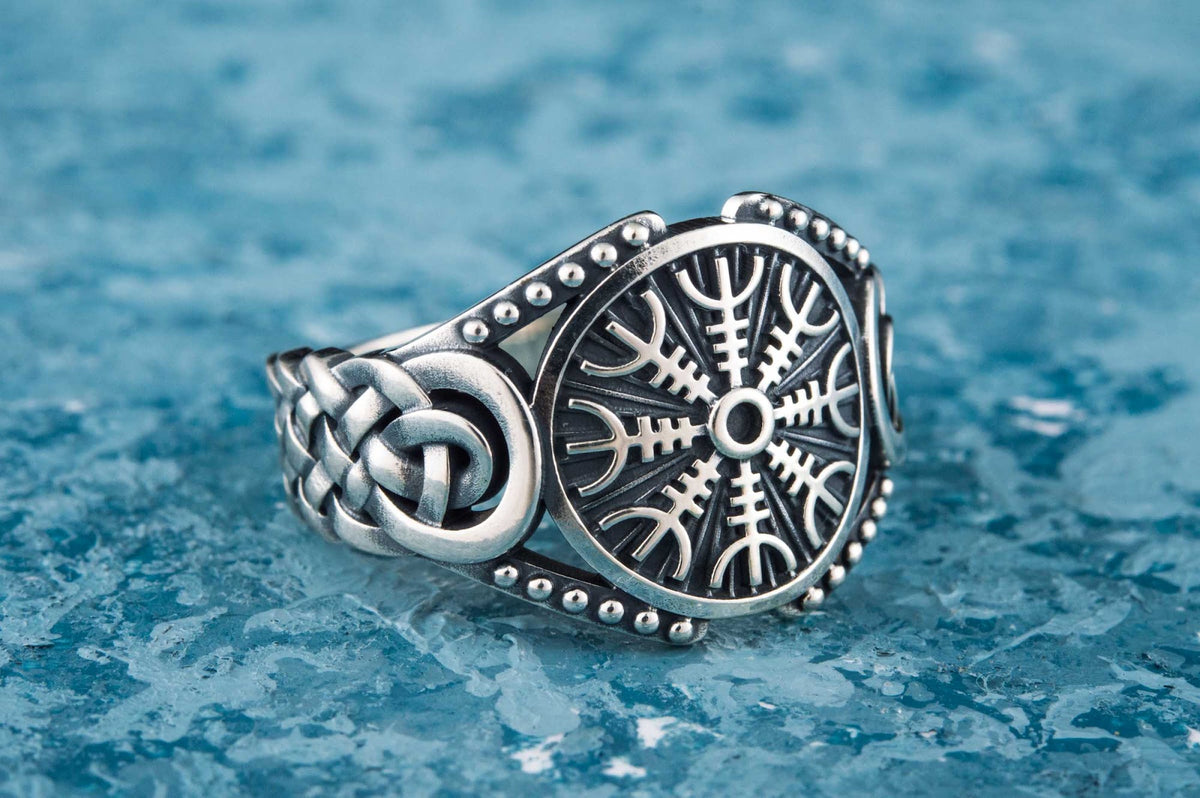 Bague Aegishjalmur et Ornement Bjorn — Argent 925