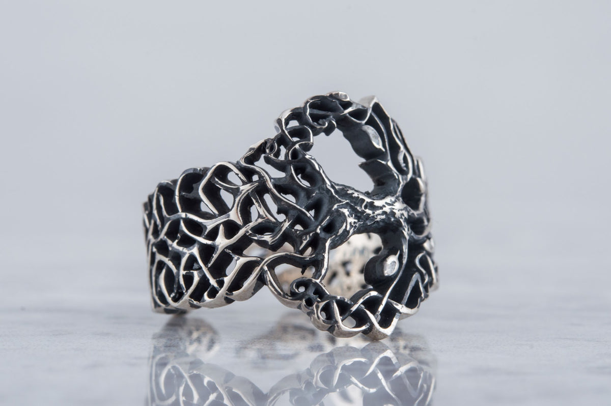 Bague Yggdrasil et Ornement Anneau — Argent 925