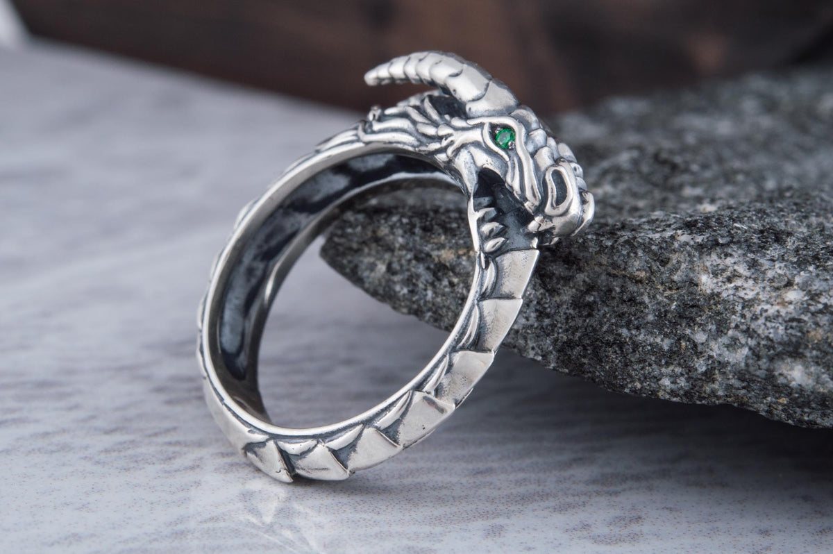 Bague Symboles Vikings Floki — Argent 925
