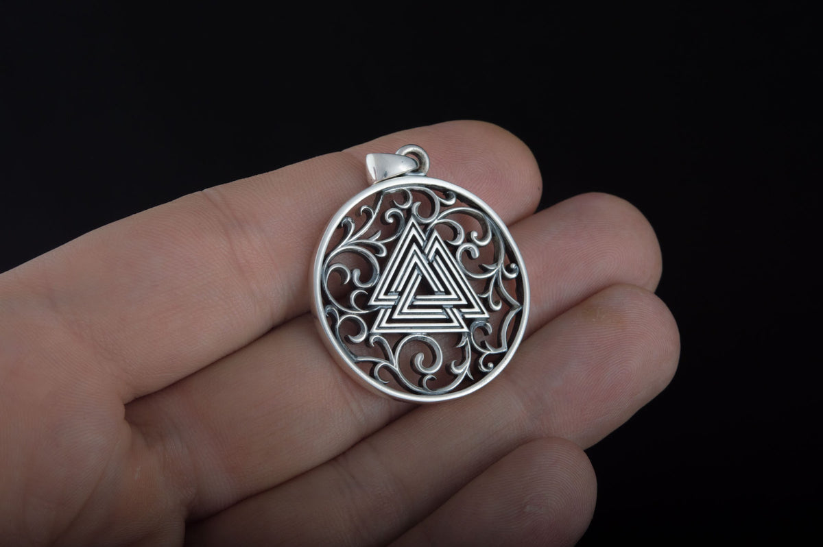 Pendentif Valknut Viking — Argent 925