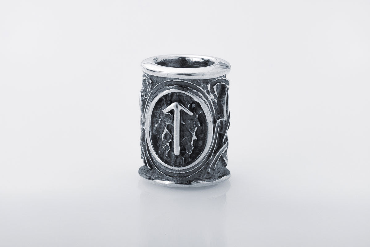 Perle de Barbe Rune Teiwaz — Argent 925