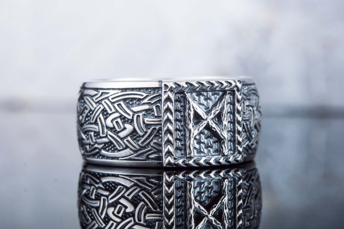 Bague Runique Floki — Argent 925