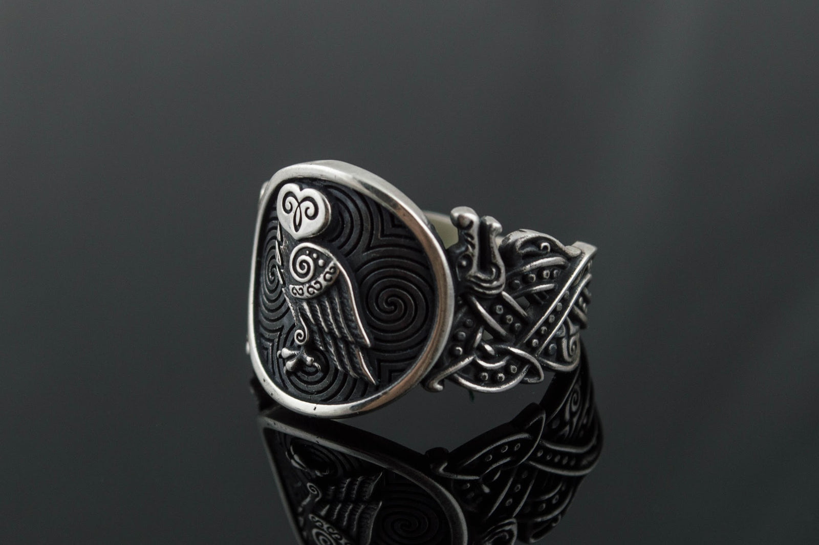 Bague Chevalière Viking Halvar — Argent 925