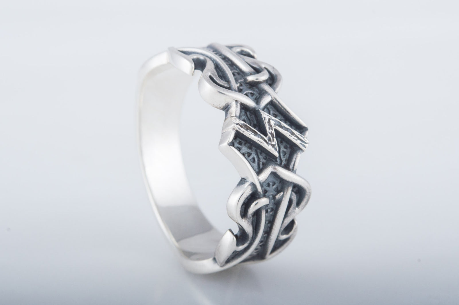 Bague Rune et Ornement Bjorn — Argent 925