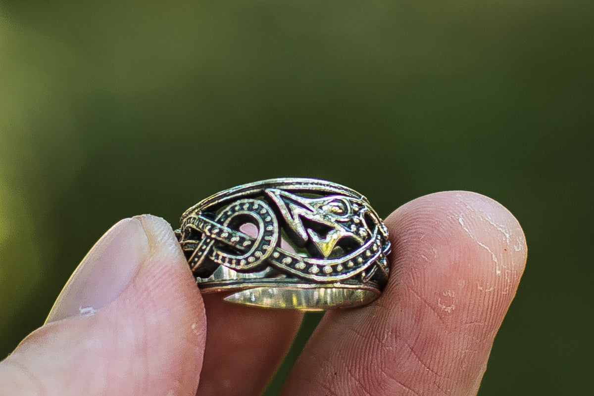 Bague Symboles Vikings Ragnar — Argent 925