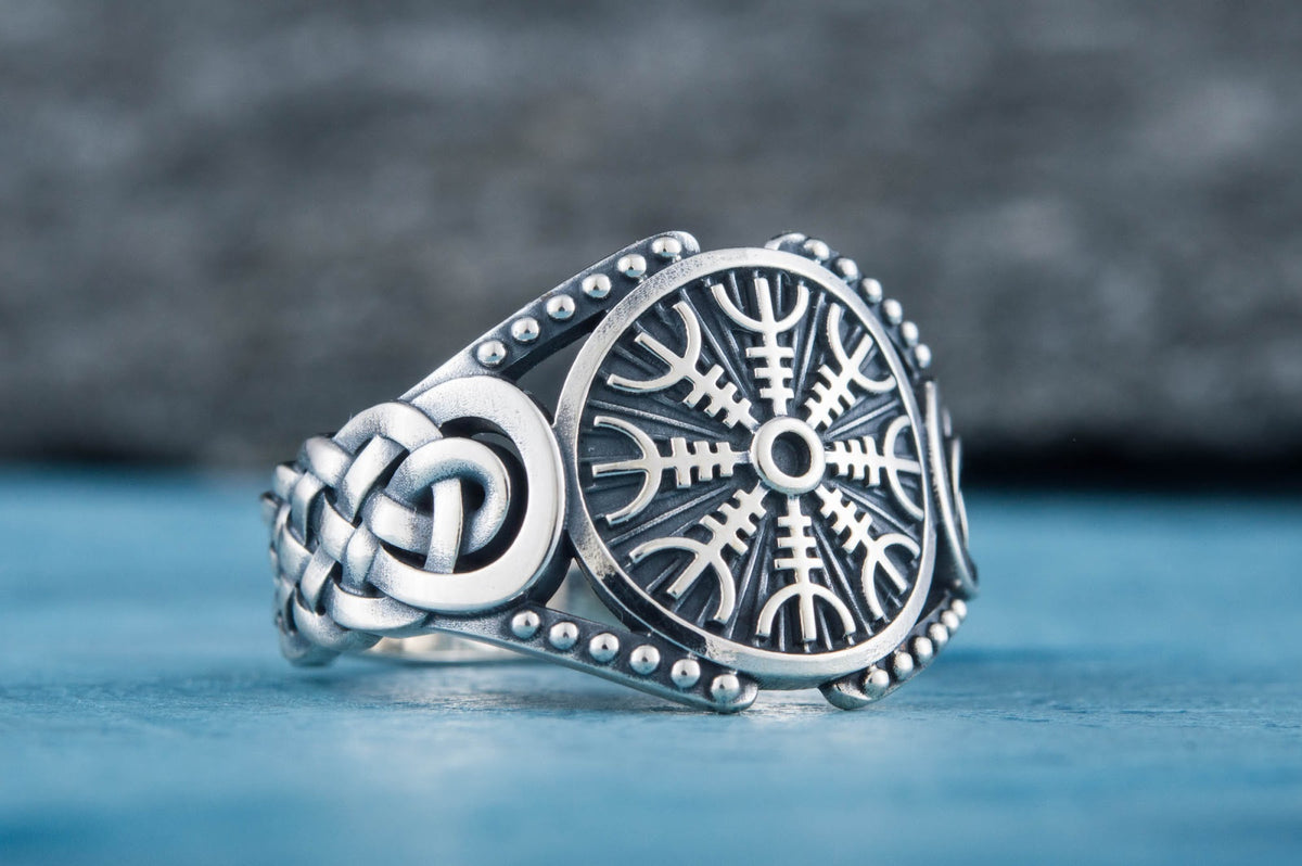 Bague Aegishjalmur et Ornement Bjorn — Argent 925