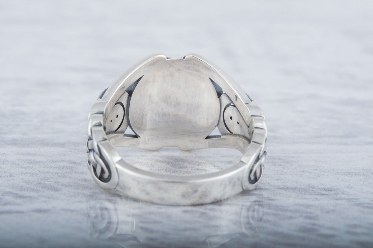 Bague Vegvisir et Ornement Chevalière — Argent 925