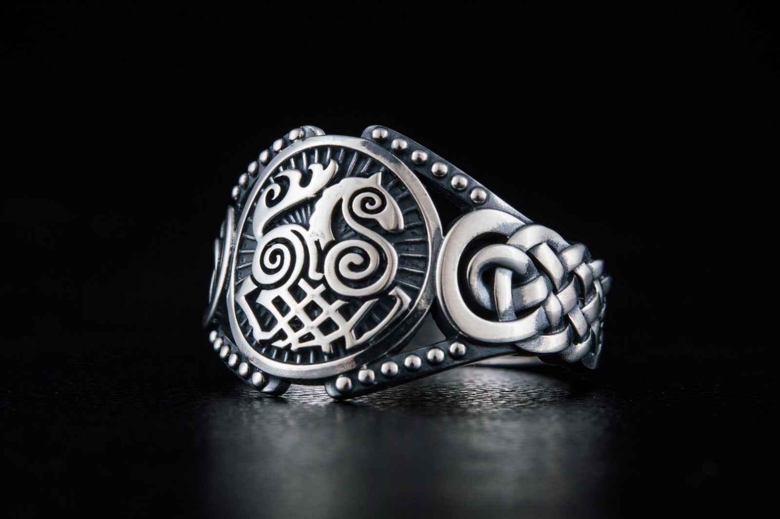 Bague Sleipnir et Ornement — Argent 925