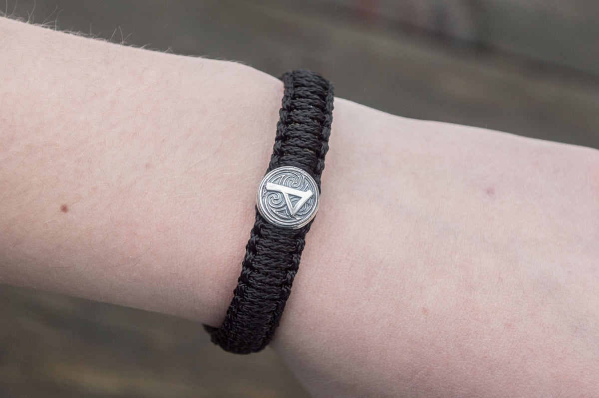 Bracelet Paracorde Médaillon Erik — Argent 925