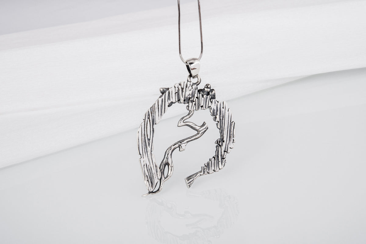 Pendentif Chêne et Feuillage — Argent 925