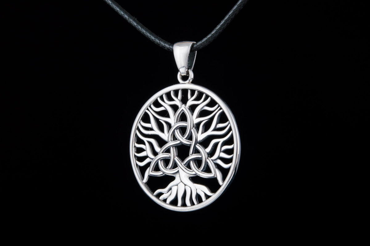 Pendentif Yggdrasil et Triquetra — Argent 925