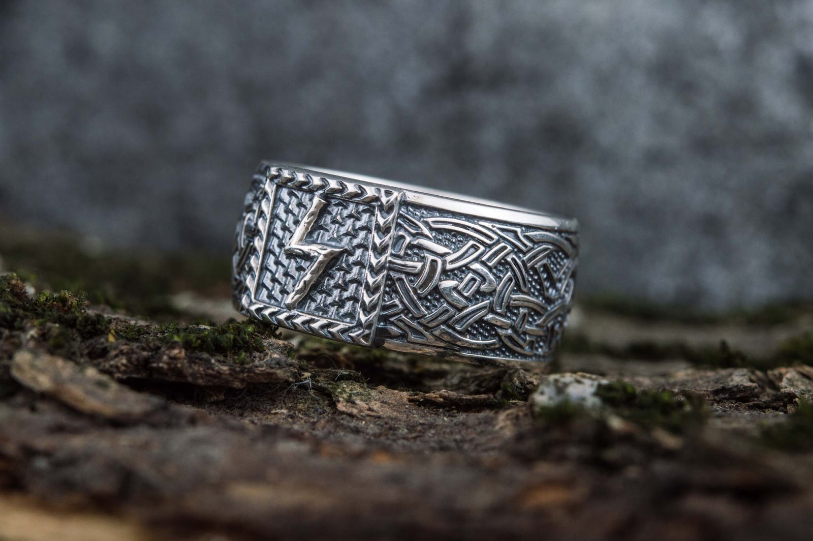 Bague Runique Ivar — Argent 925