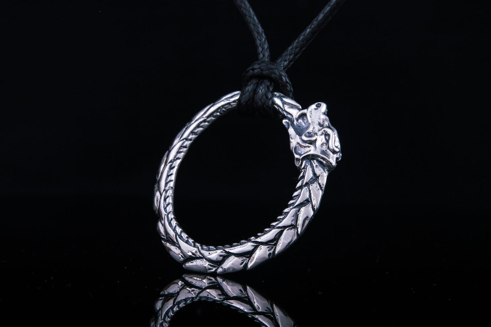 Pendentif Ouroboros Viking — Argent 925