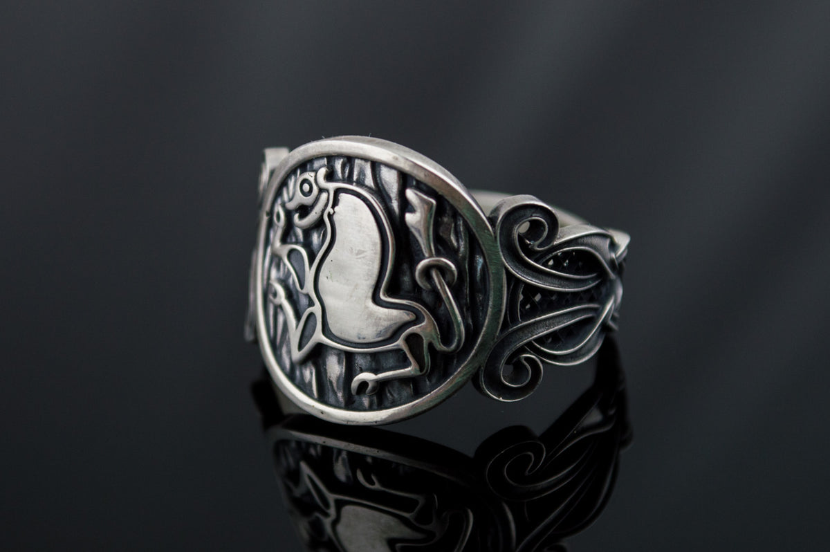 Bague Chevalière Viking Einar — Argent 925