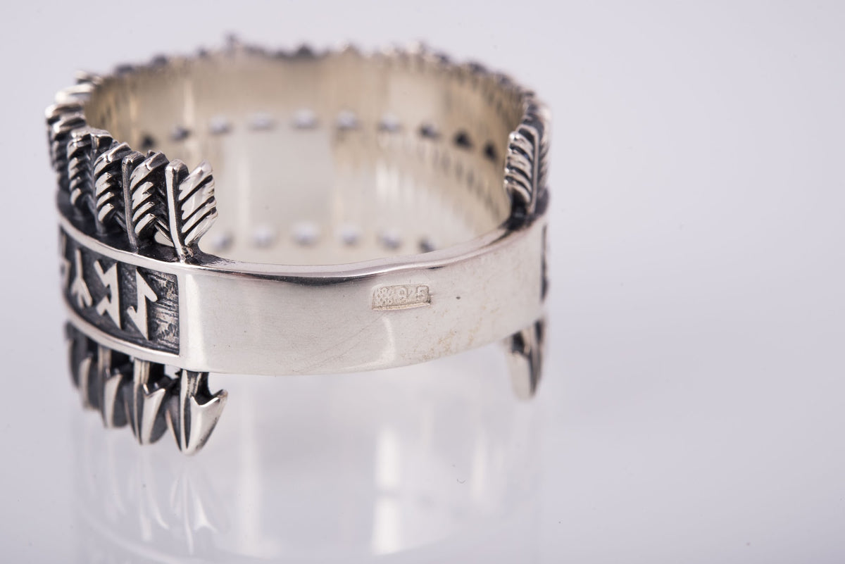 Bague Futhark Ancien et Runes Bjorn — Argent 925