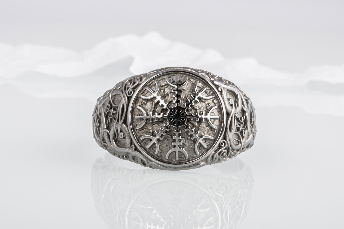 Bague Aegishjalmur et Style Urnes — Argent 925