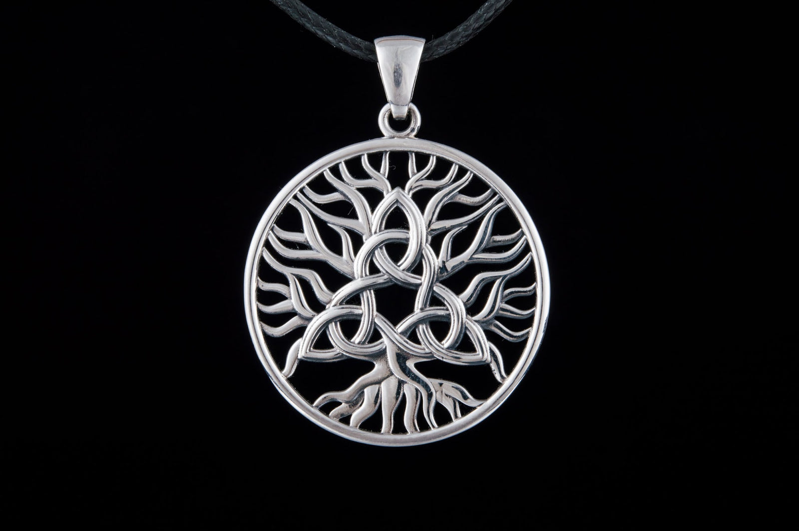 Pendentif Yggdrasil et Triquetra — Argent 925