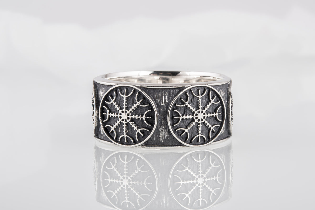 Bague Texturée Aegishjalmur — Argent 925