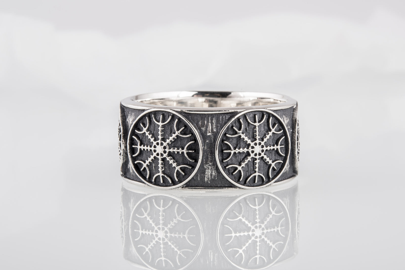 Bague Texturée Aegishjalmur — Argent 925