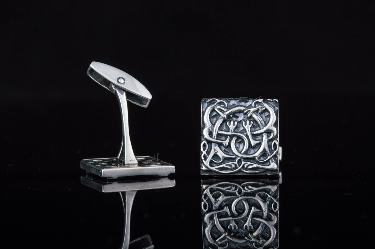 Boutons de manchette Viking Arvid — Argent 925