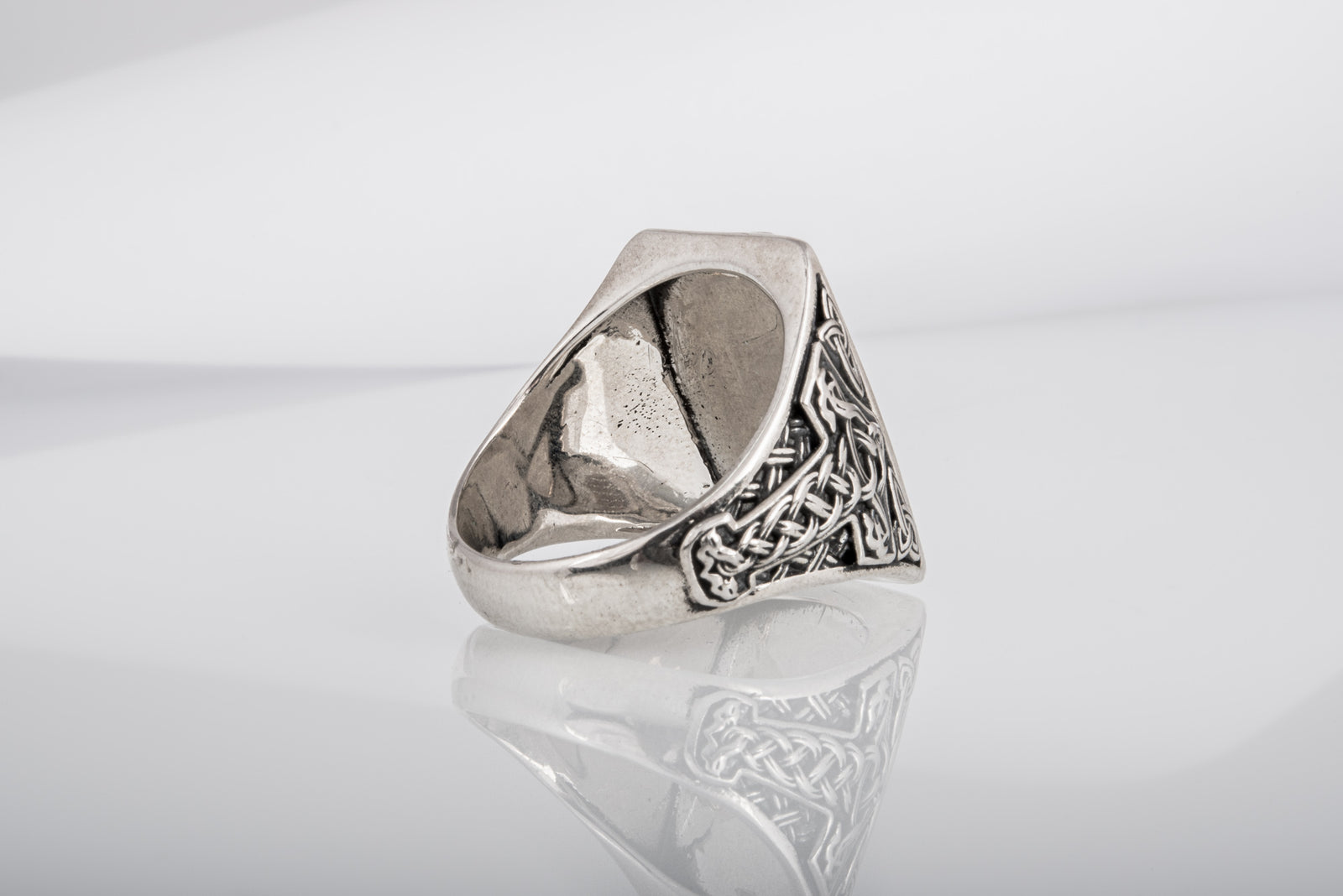 Bague Ornement et Corbeaux — Argent 925