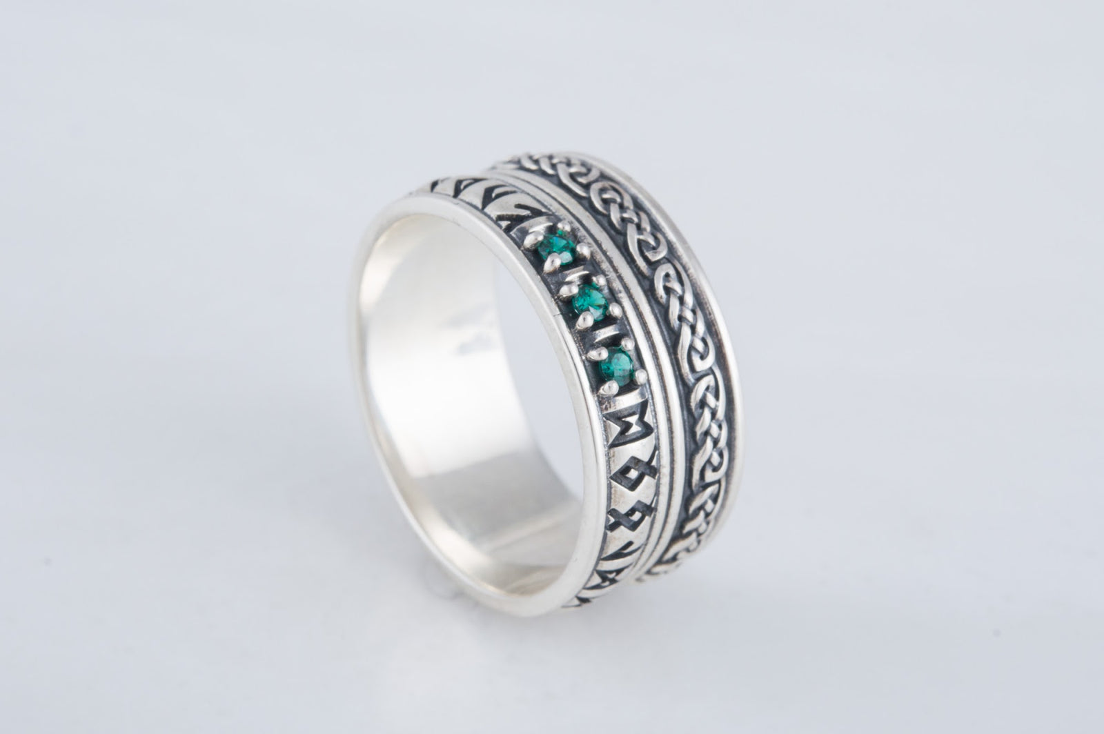 Bague Runes et Ornement Runique — Argent 925