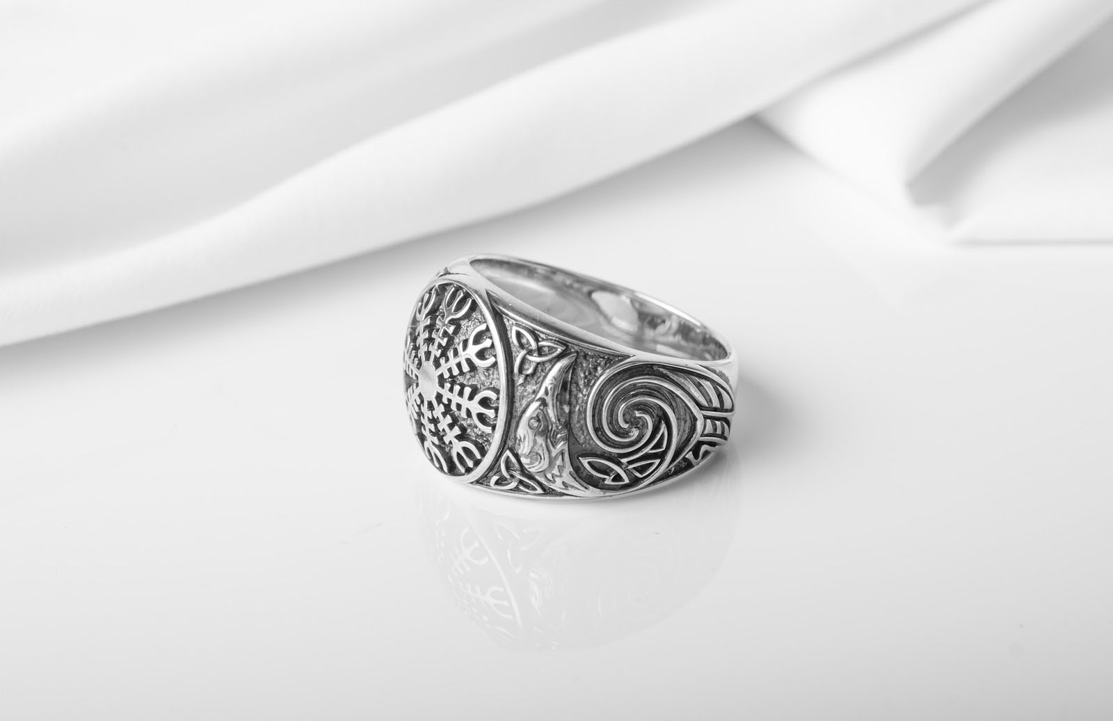 Bague Chevalière Viking Harald — Argent 925