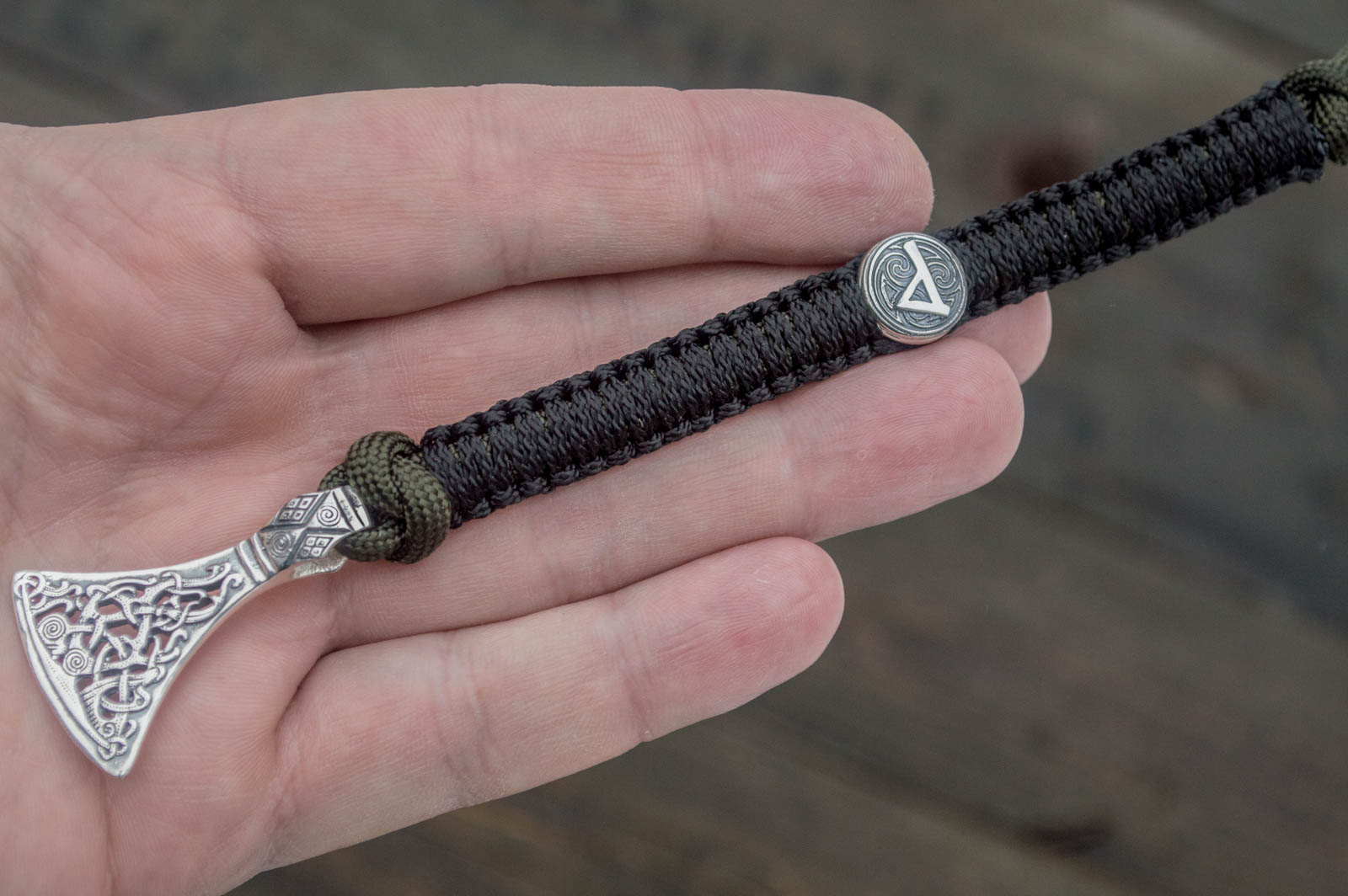 Bracelet Paracorde Médaillon Erik — Argent 925