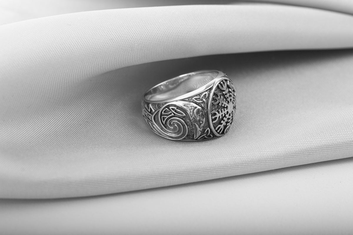 Bague Chevalière Viking Harald — Argent 925