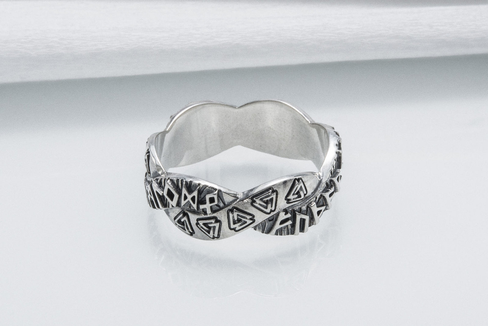 Bague Futhark Ancien et Valknut — Argent 925