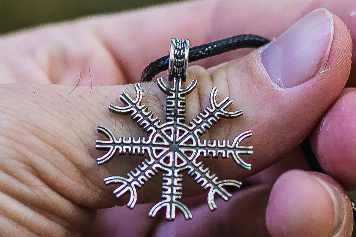 Pendentif Aegishjalmur Viking — Argent 925