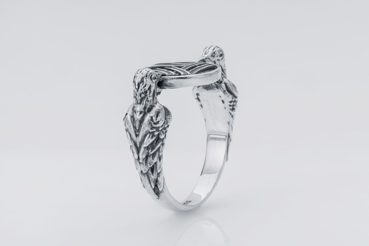 Bague Valknut et Hugin — Argent 925