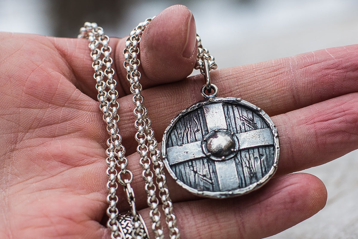 Pendentif Bouclier Grand Modèle — Argent 925