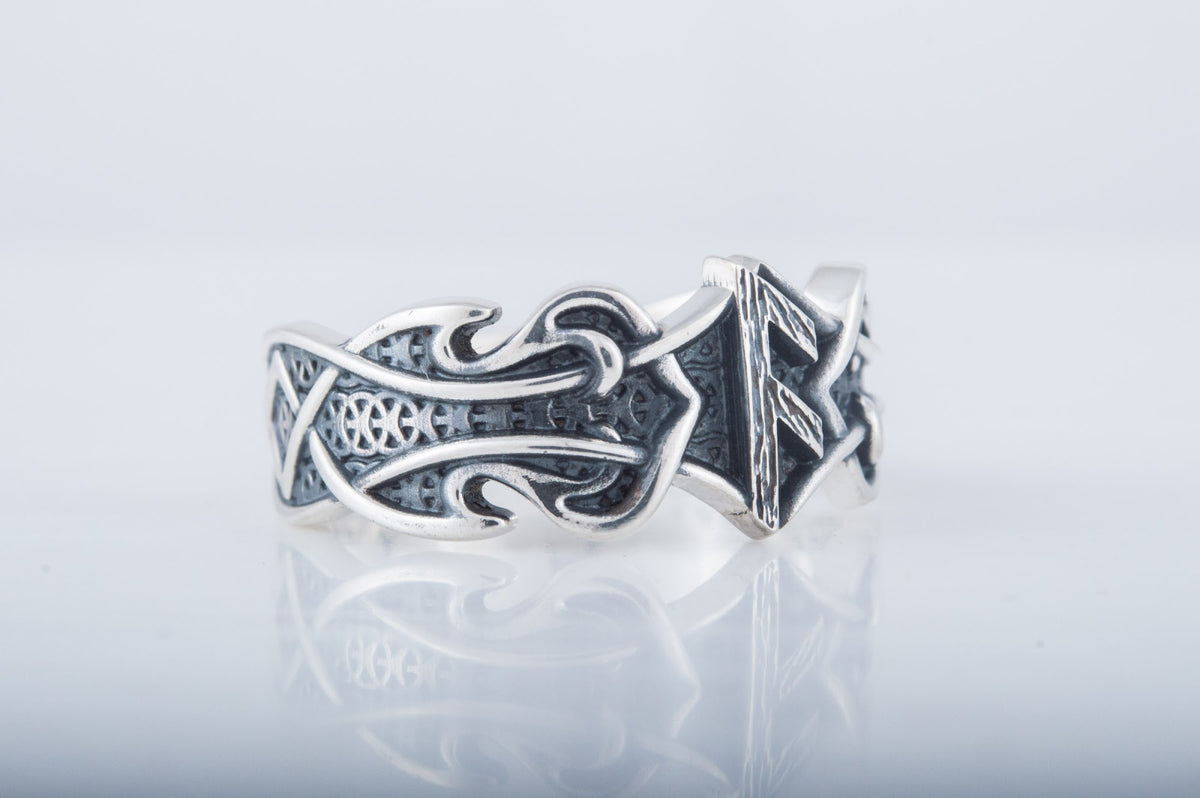 Bague Rune et Ornement Runique — Argent 925