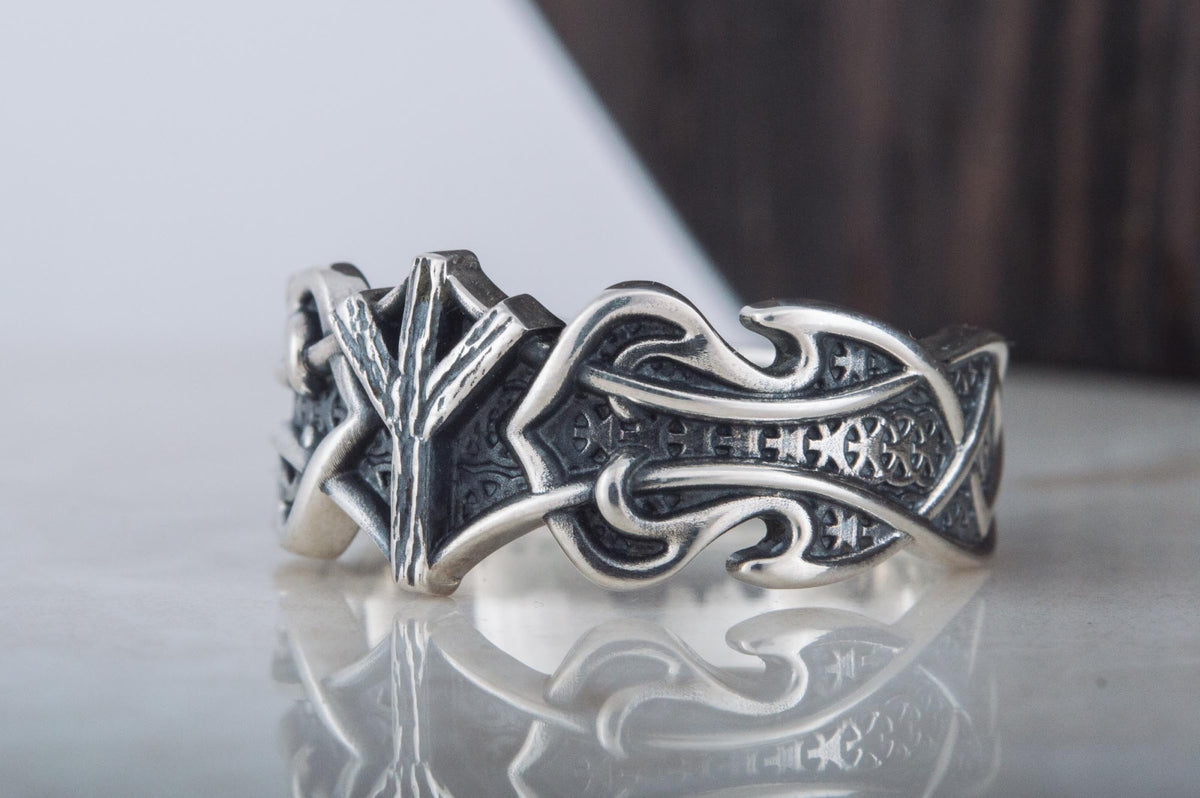 Bague Algiz et Rune — Argent 925