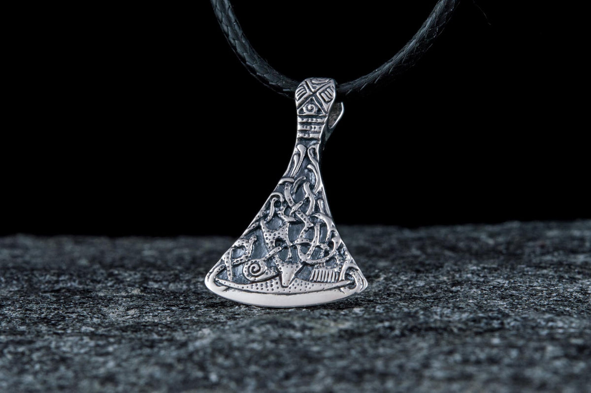 Pendentif Hache et Ornement Style Mammen — Argent 925