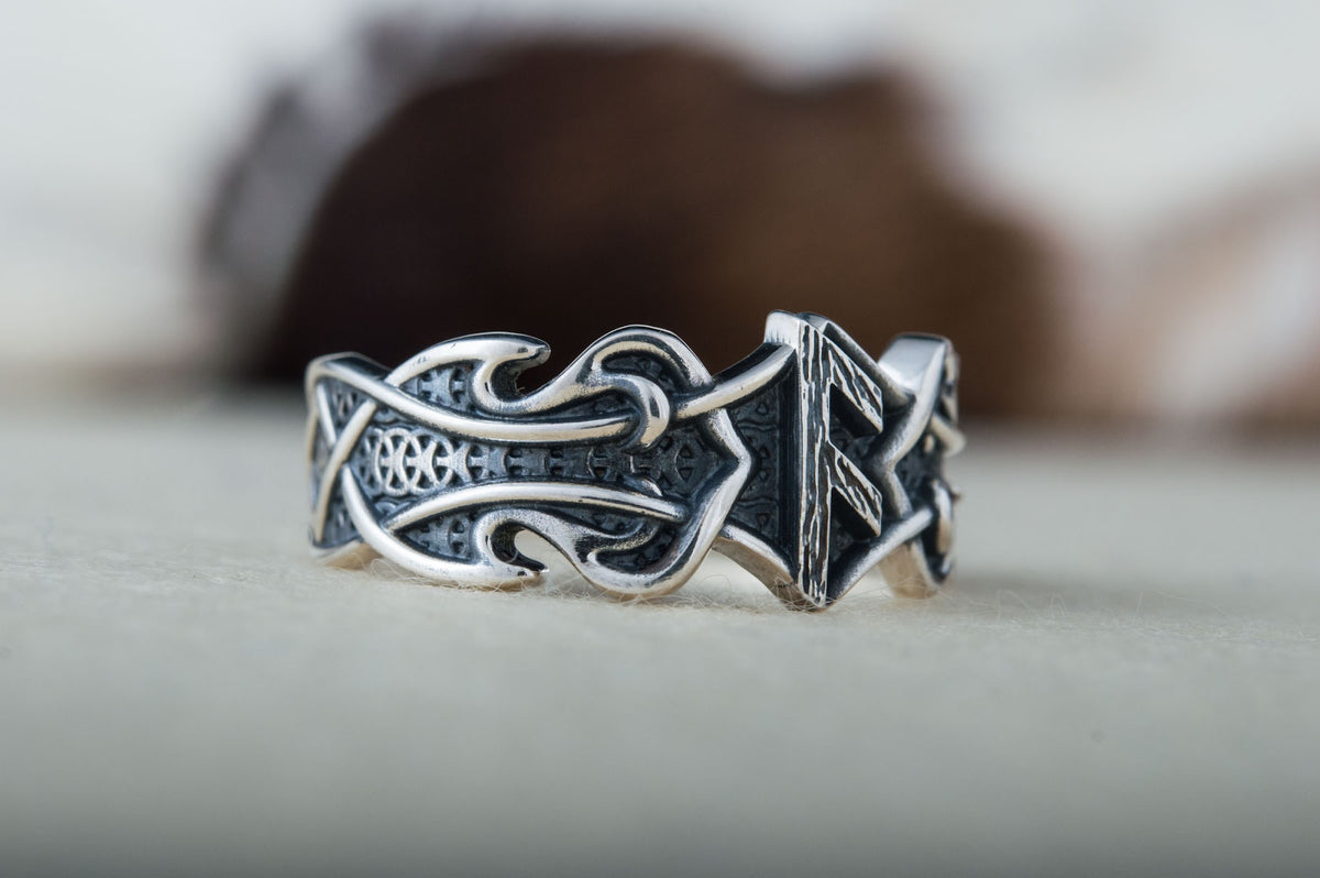 Bague Rune et Ornement Runique — Argent 925