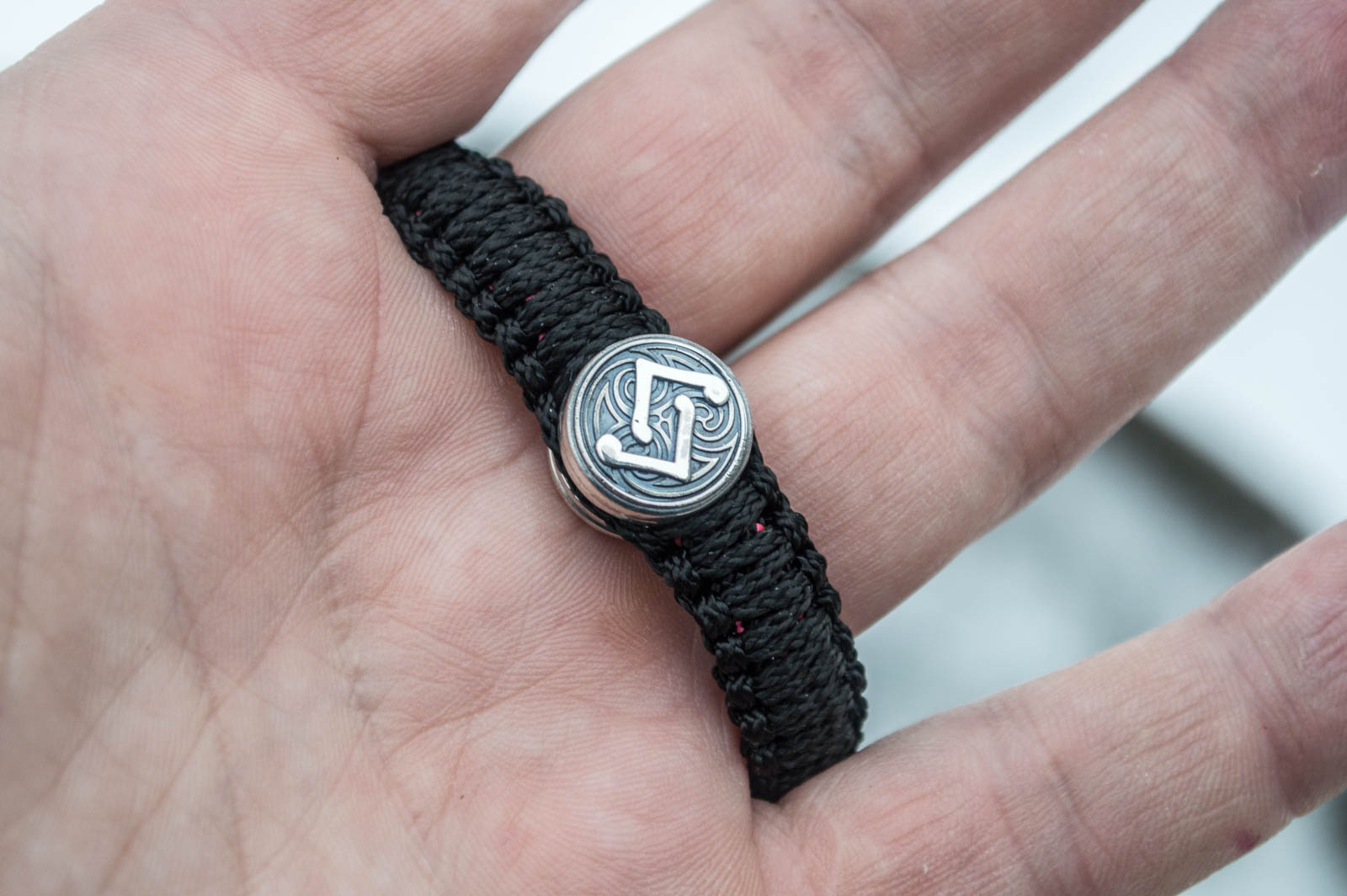 Bracelet Paracorde Marteau de Thor Olaf — Argent 925