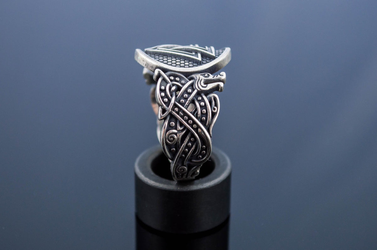 Bague Chevalière Viking Leif — Argent 925