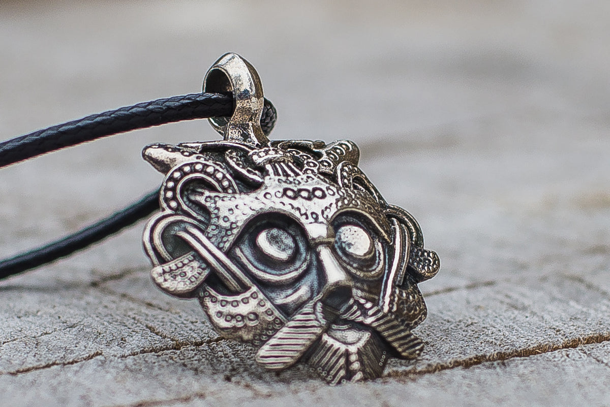 Pendentif Masque et Amulette — Argent 925