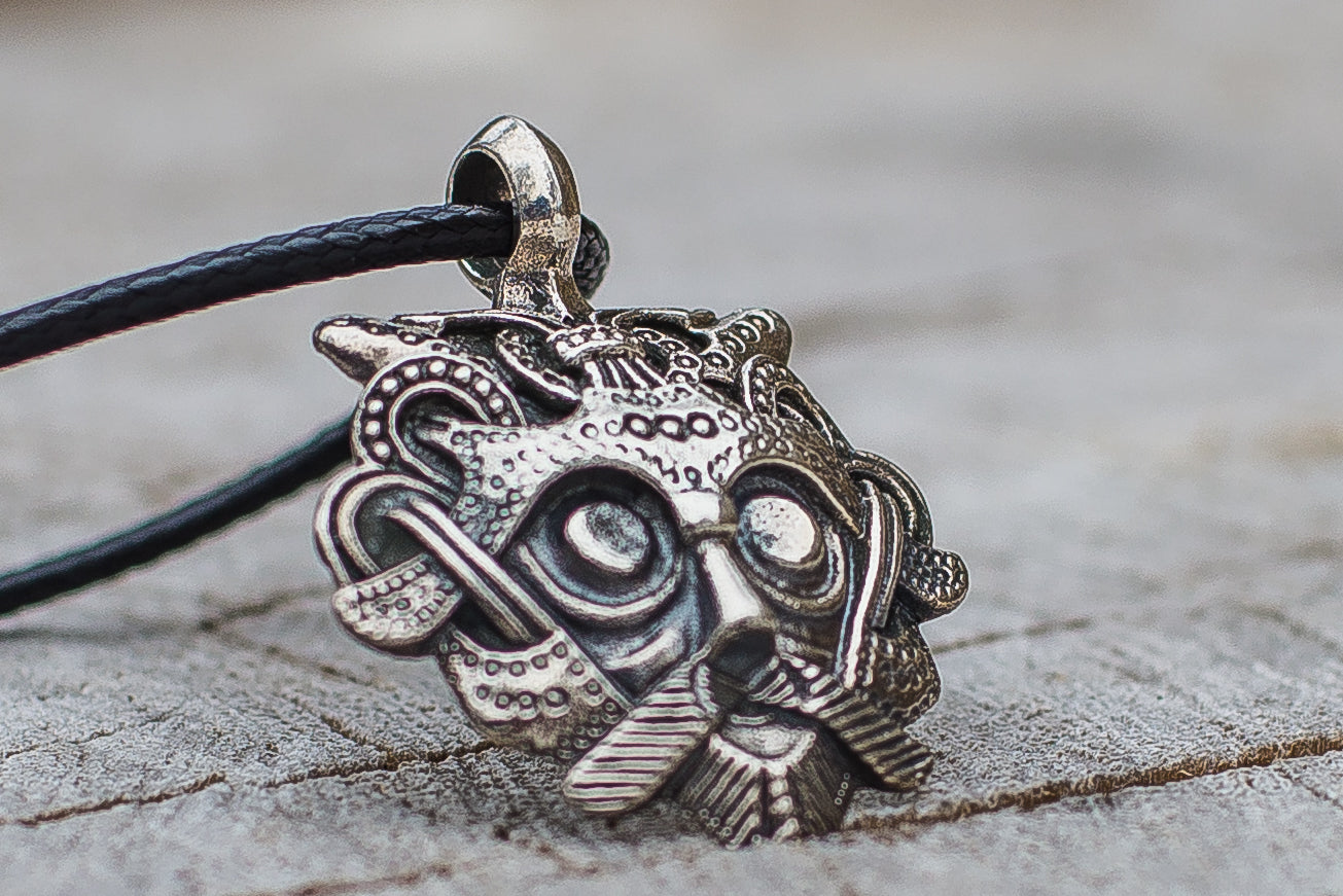 Pendentif Masque et Amulette — Argent 925